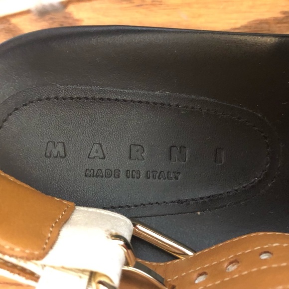 Marni Leather Beige/Hot Pink/Black Sandals, 39/8.5 - Picture 11 of 15